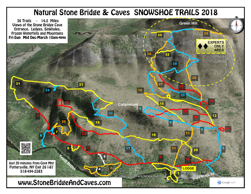Stone Bridge Snowshoe Map